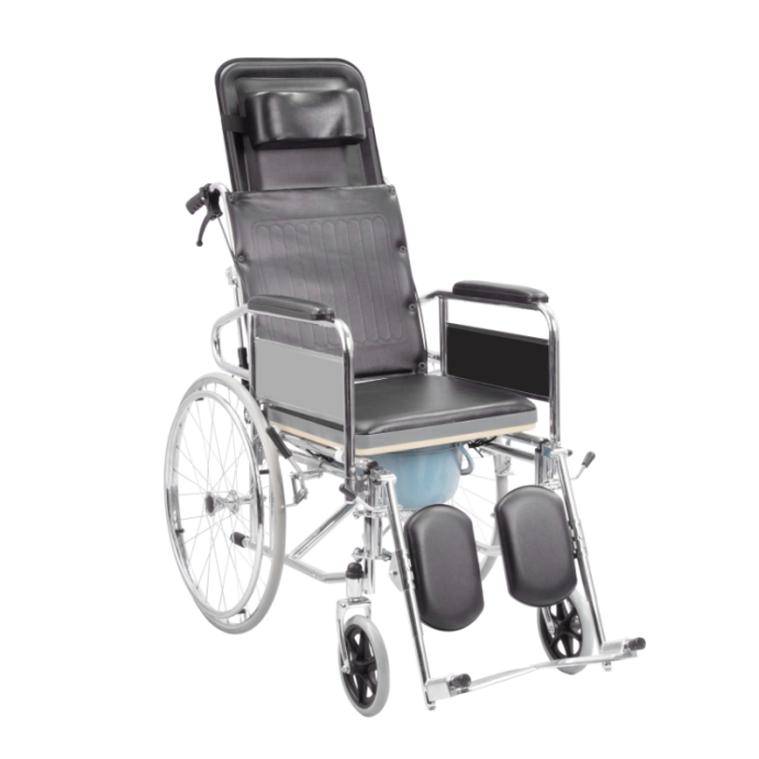Reclining Commode Wheel Chair