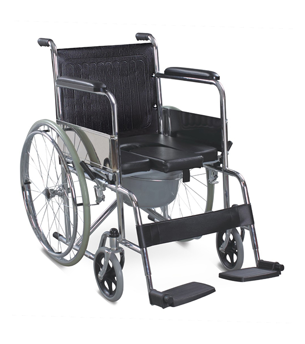 foldable commode chair with wheels