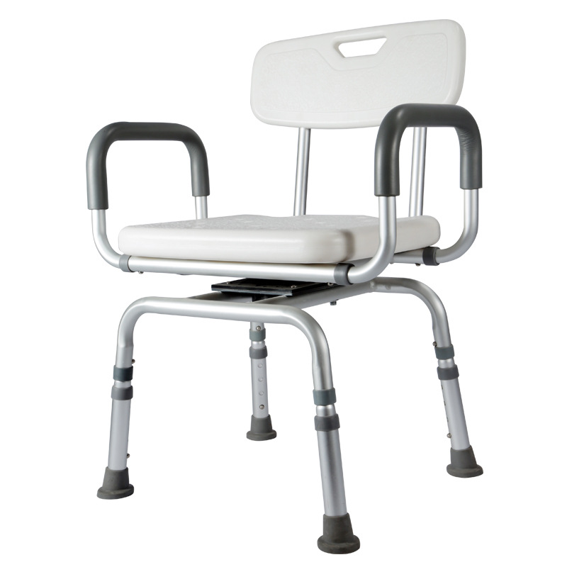 360° Swivel Shower Chair Aluminum Adjustable Waterproof Bath Chair