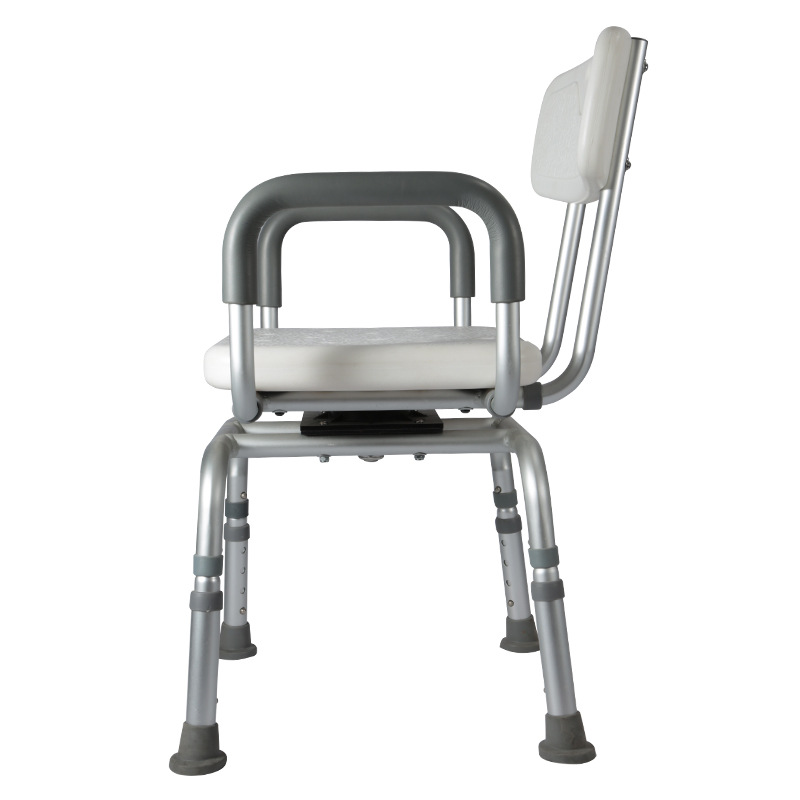 360° Swivel Shower Chair Aluminum Adjustable Waterproof Bath Chair