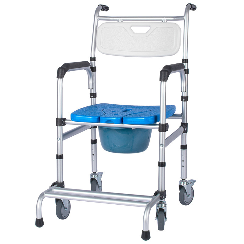 Aluminum Folding Toilet Chair Elderly Potty Chair