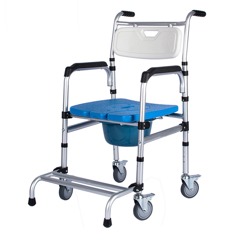 Aluminum Folding Toilet Chair Elderly Potty Chair