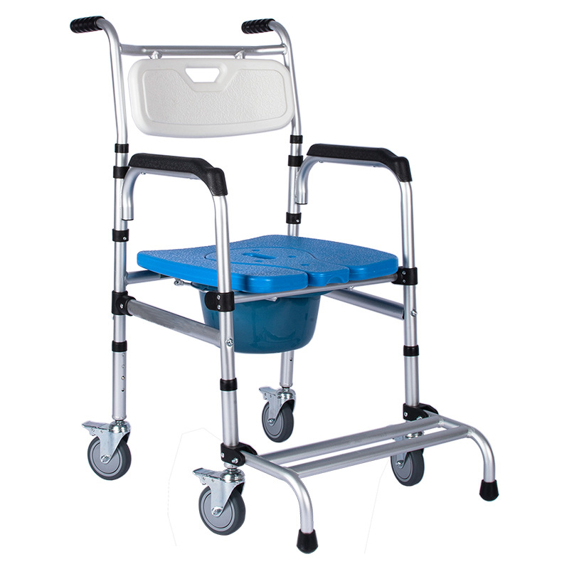 Aluminum Folding Toilet Chair Elderly Potty Chair
