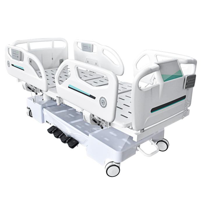 High-End ICU Bed with Pedal-Controlled 7-Function Adjustment