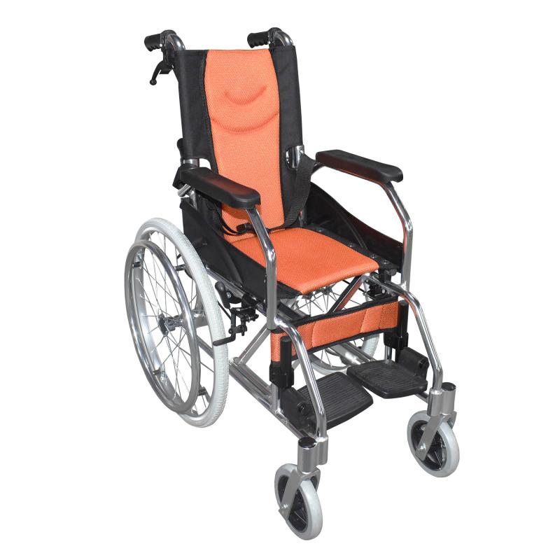 Children's Lightweight Wheelchair with Secure Harness and Adjustable Legs