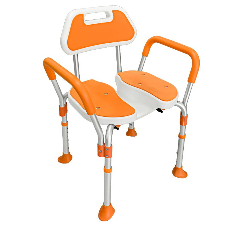 Split Seat Medical Shower Chair for Elderly and Disabled