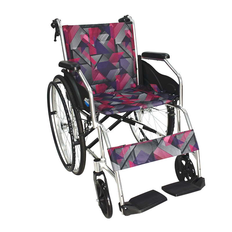 Cadeira de rodas manual Easy-Move com freio de empurrar e estrutura de alumínio