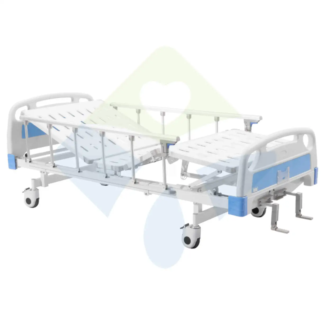 manually adjustable hospital bed