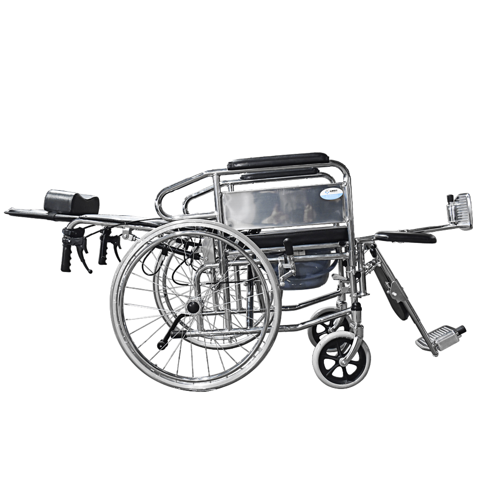 Wheelchair with Toilet Seat