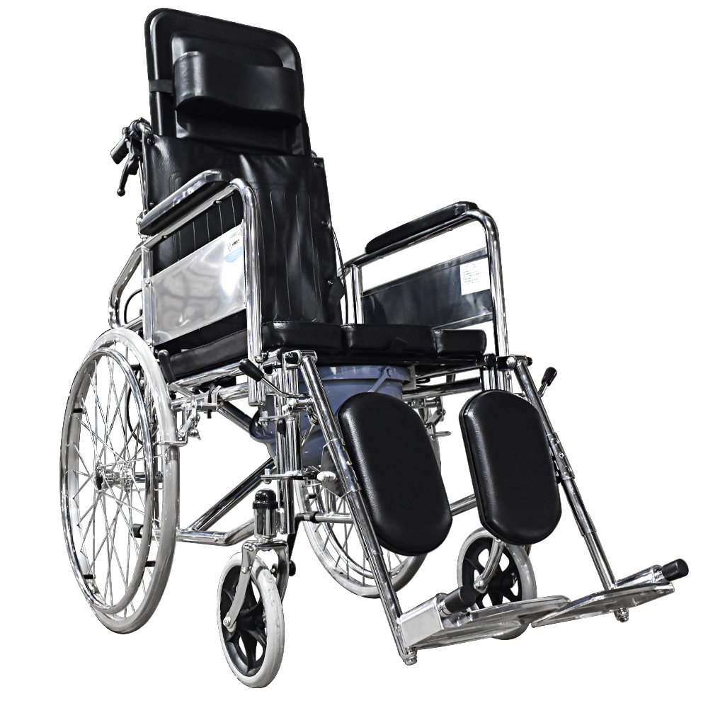 Reclining Commode Wheelchair