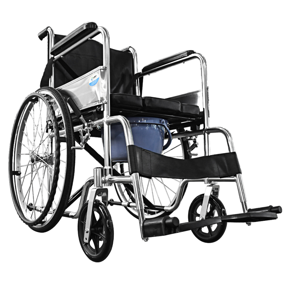 Foldable Commode Wheelchair