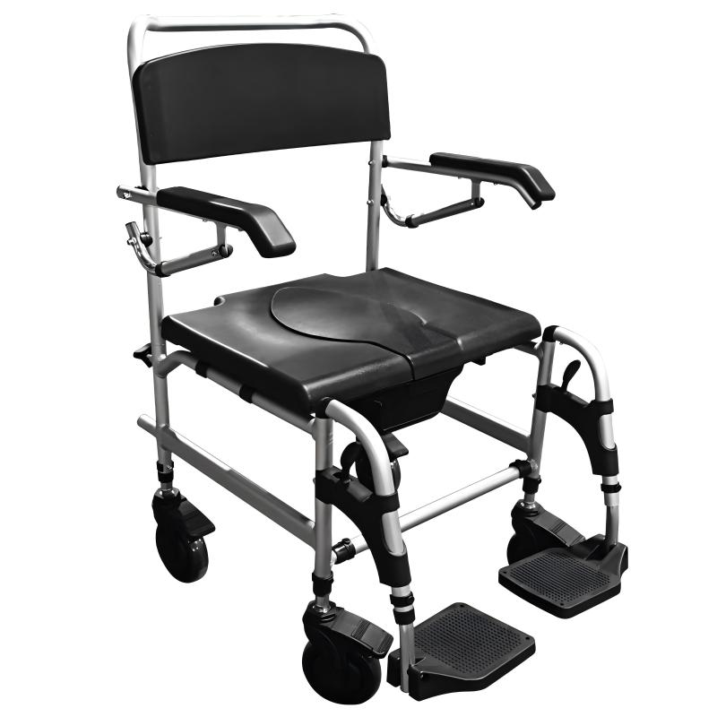 Aluminum Portable Toilet Chair with Removable Frame for Compact Storage