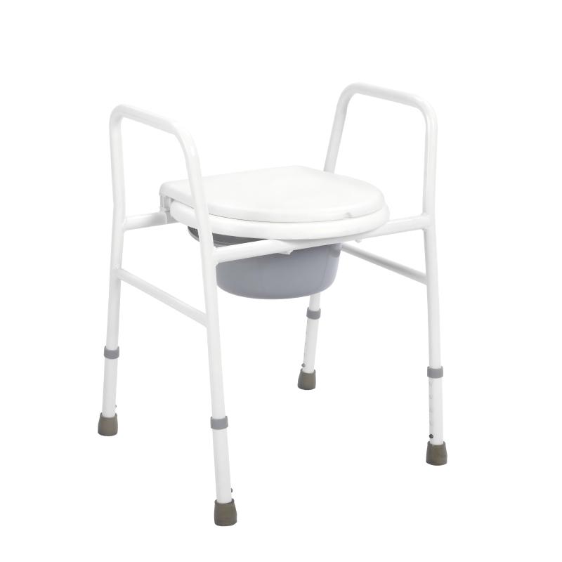 Height Adjustable Steel Commode