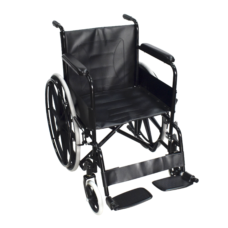 Entry-Level Steel Wheelchair with Easy-Release Footrests