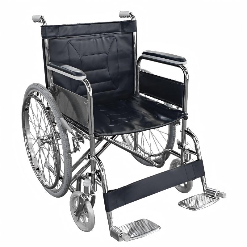 Entry-Level Bariatric Steel Wheelchair with Removable Footrests