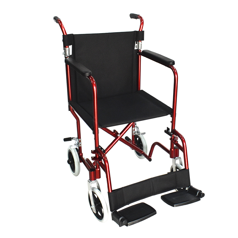 Portable Steel Travel Wheelchair with Space-Saving Design