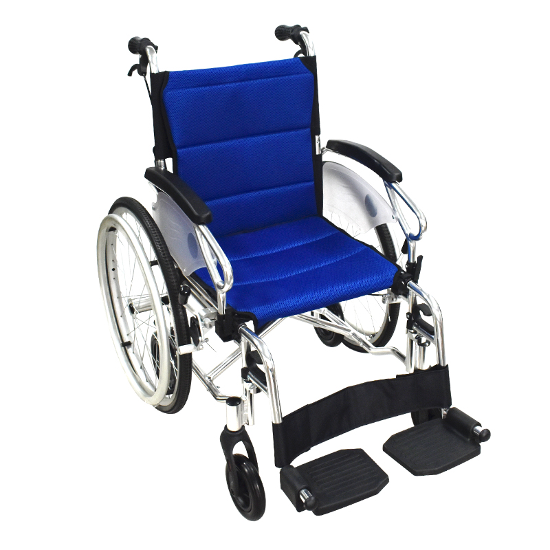 Comfort-Enhanced Manual Wheelchair with Flip-Up Arms and Removable Legs
