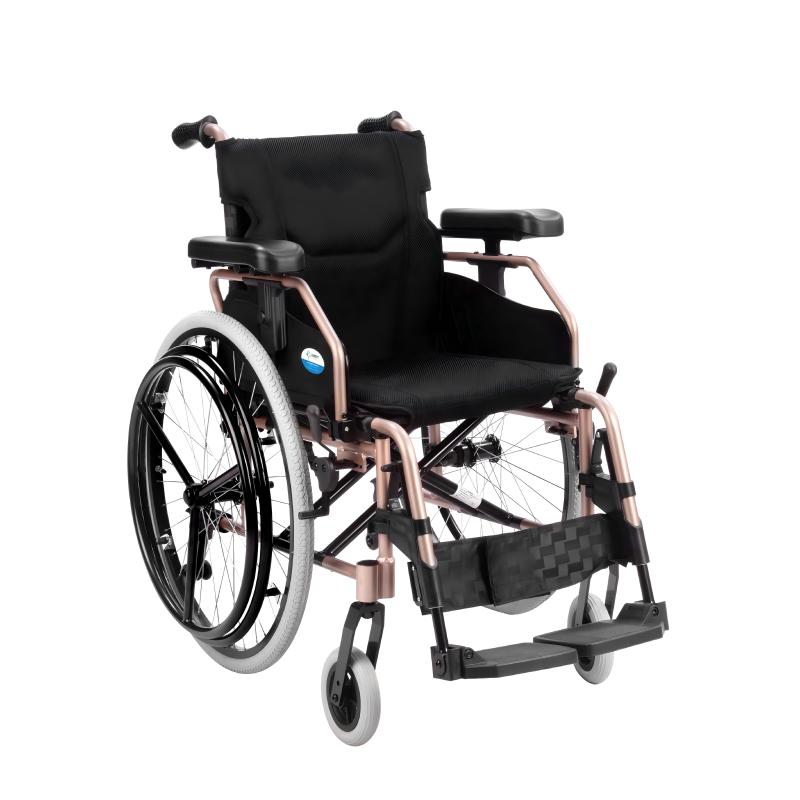 Adjustable Aluminum Hemiplegic Wheelchair with Flip-Up Arms and Removable Footrests