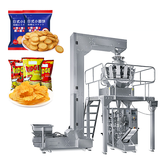 Machine à emballer verticale de flux de biscuit de biscuit de fabricant