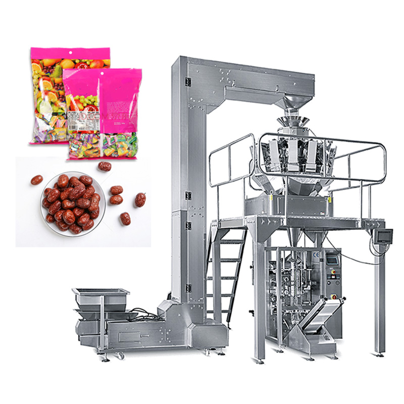 Línea de empaquetadora de la automatización de las patatas fritas de las frutas secas para la comida