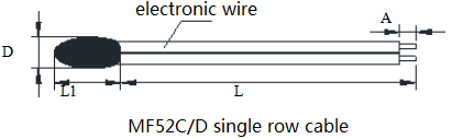 epoxy ntc thermistor PTE PVC FEP wire
