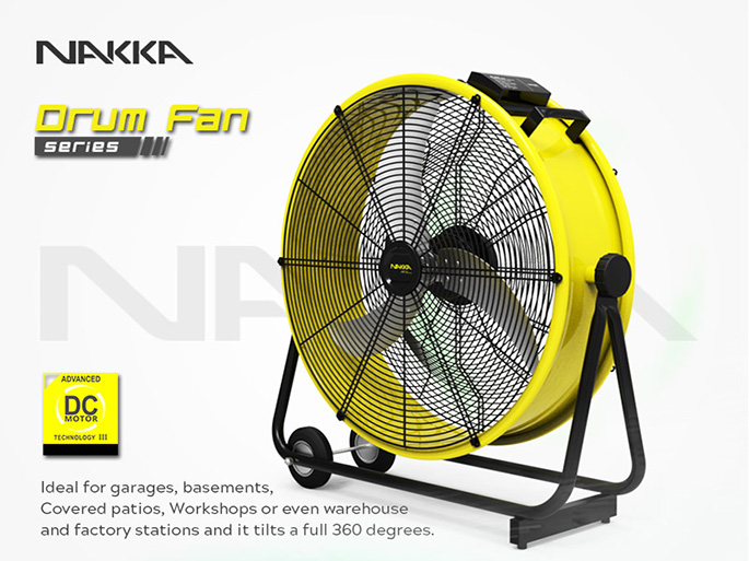 Waterproof Function: New Design of Drum Fan