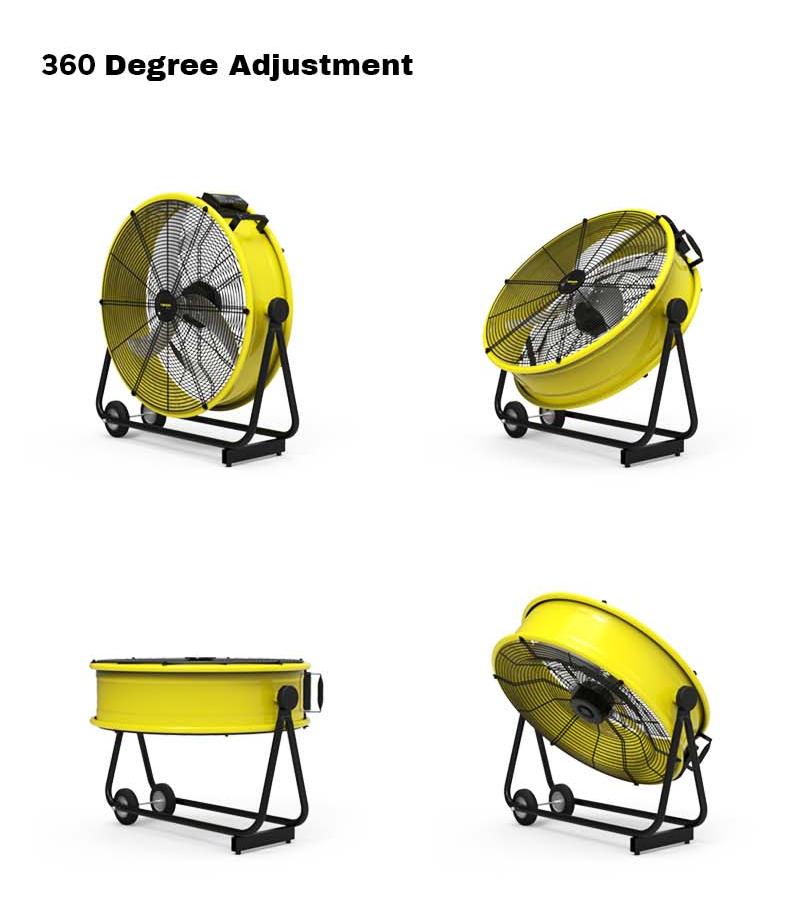 30 Inch High Velocity Power Saver Outdoor Barrel Fan
