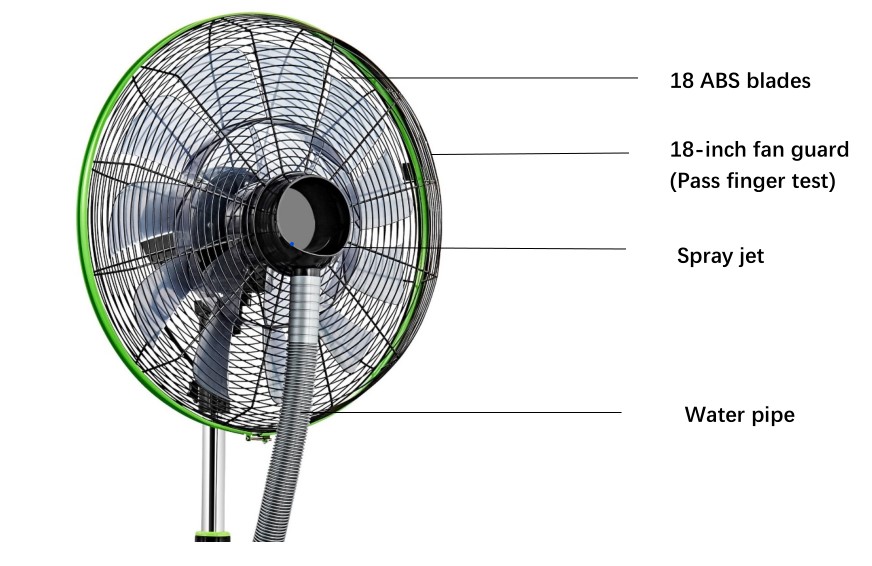 Indoor Water Misting Standing Fan