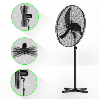 Ventilador de suporte industrial interno para serviço pesado