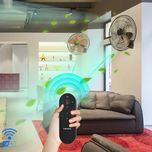 Silent Oscillating Wall Mount Fan With Alexa