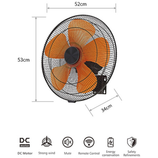 Silent Oscillating Wall Mount Fan With Alexa