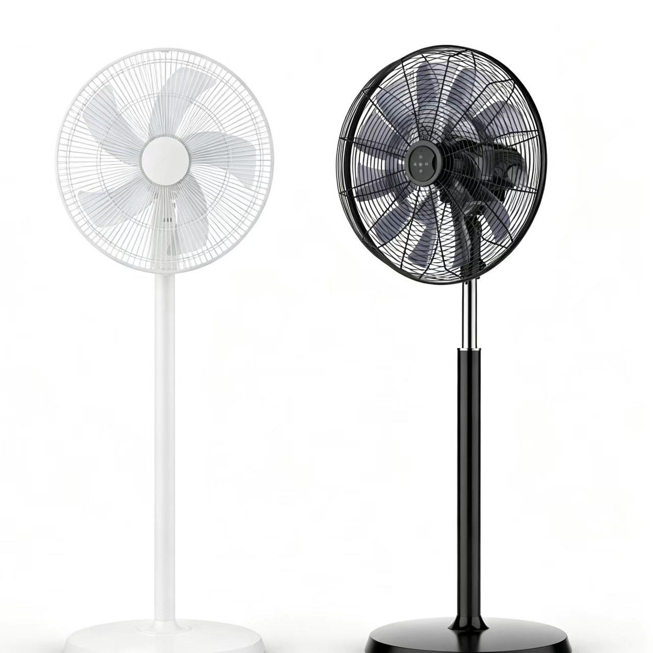 Why are most electrical fans black or white?