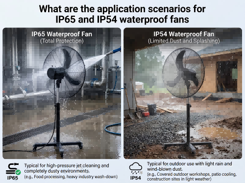 Quais são os cenários de aplicação para ventiladores à prova d'água IP65 e IP54?