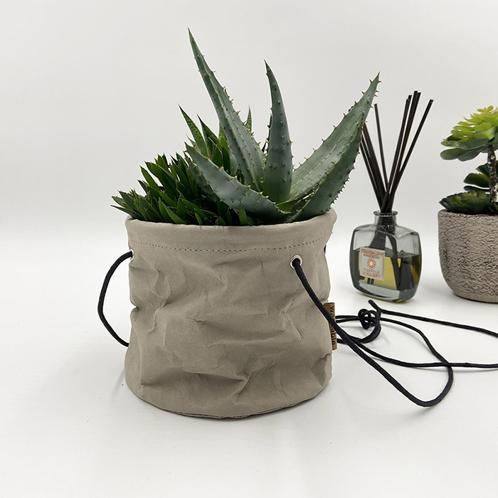 Handmade Plant Basket, Plant Pot Cover, Fabric Pot, Canvas Planter Bag,  Minimal | eBay