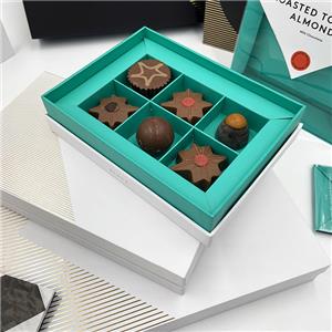 Lege chocoladetruffeldoosverpakking met