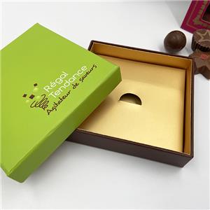 Emballage de boîte de truffes au chocolat biodégradable