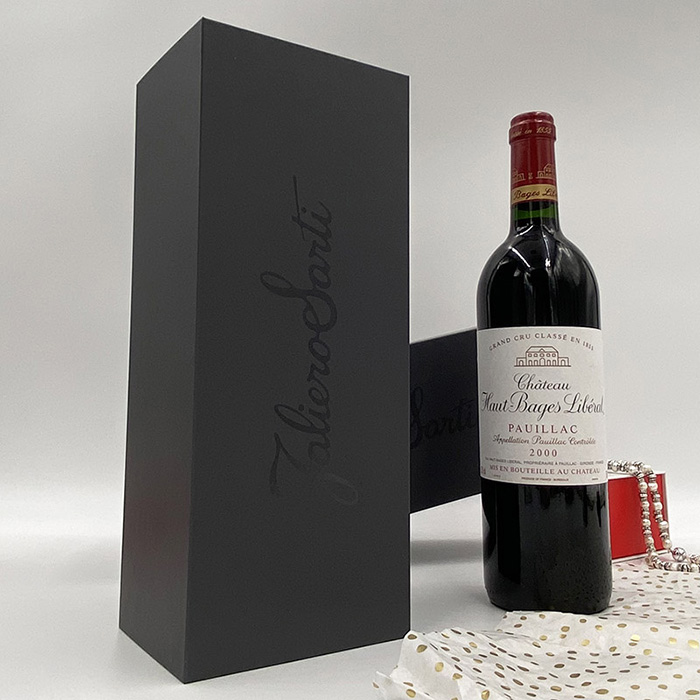 Papel de caja de embalaje plegable de vino de lujo