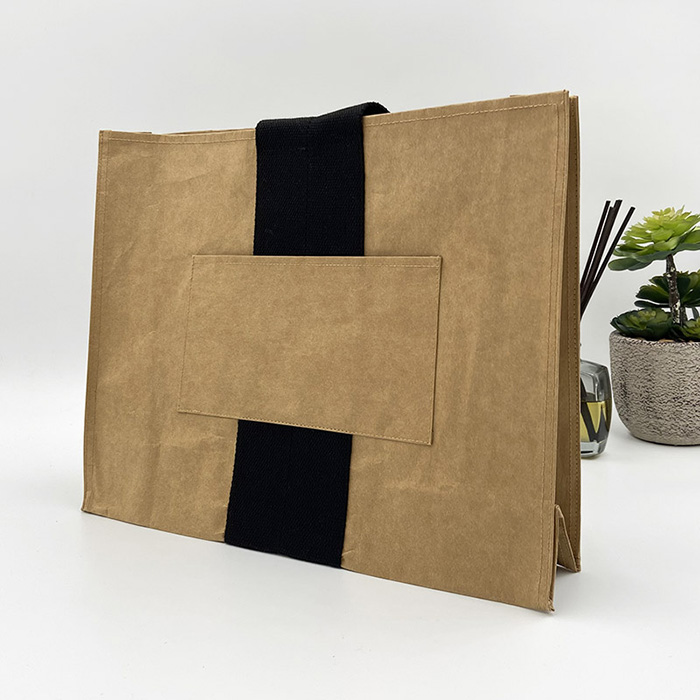 Eco Friendly Custom Washable Kraft Paper Tote Bag