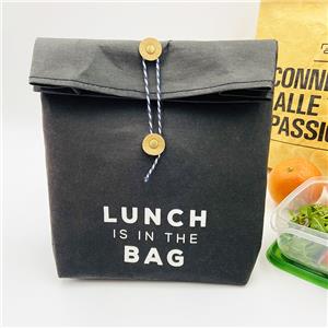 Wasbare bruine papieren zak Lunch koeltas met handvat