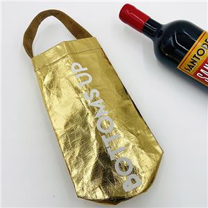 Washable Kraft Paper Wine Tote Bag