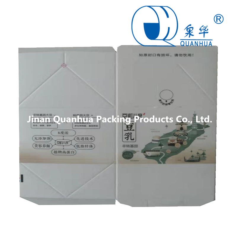 Китай Картонная коробка для сока 750 мл с двускатной крышкой, производитель