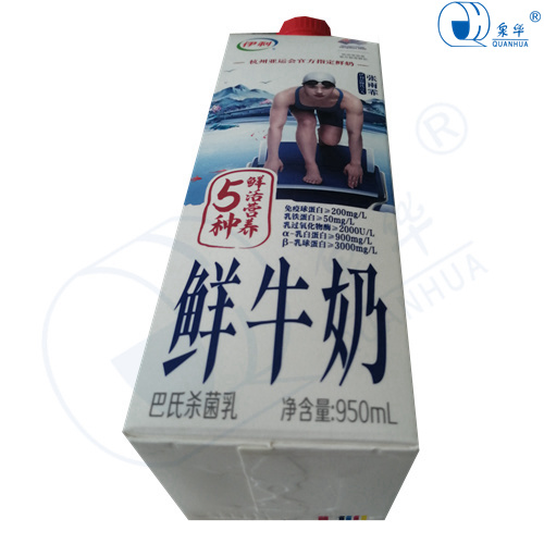 Китай Коробка для молока емкостью 1000 мл с двускатной крышкой, производитель
