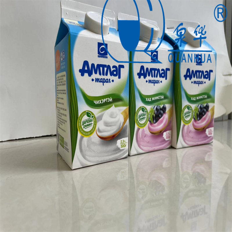 Karton atas yogurt ramah lingkungan