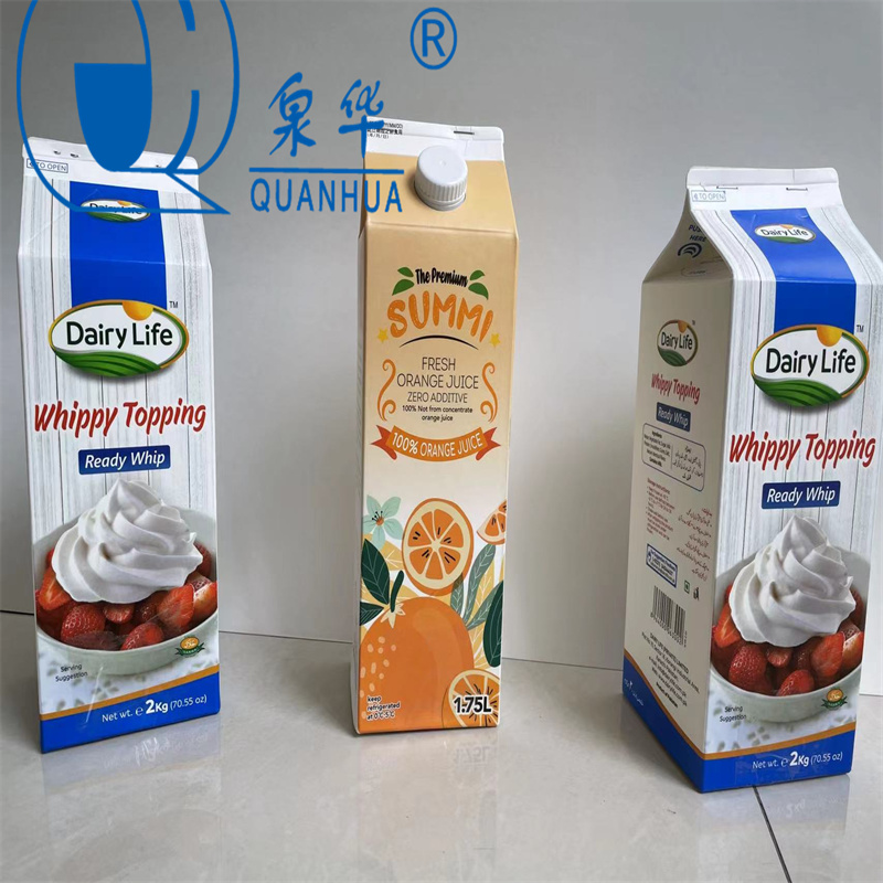 2000ml Large capacity type milk gable top containers