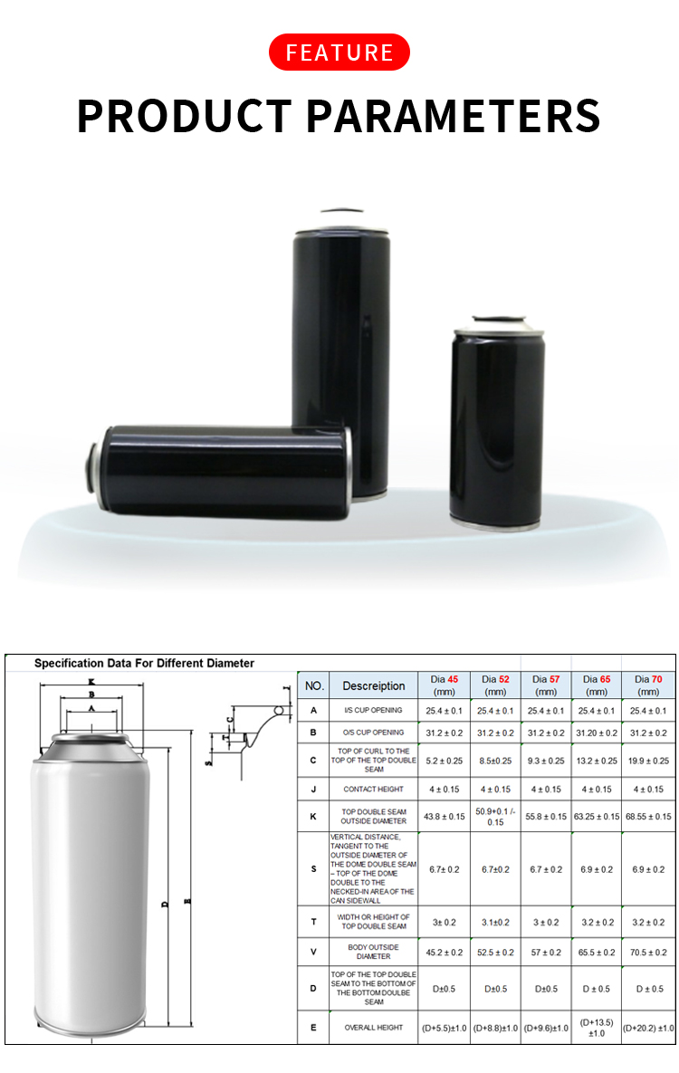 500ml aerosol tin can