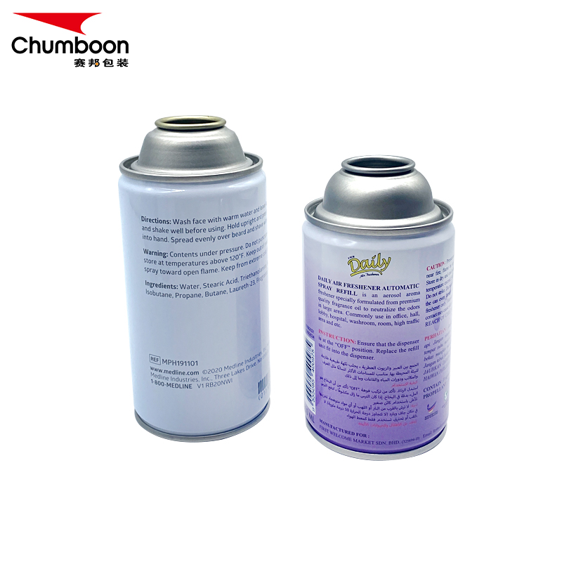 Metal Tin Cans Aerosol Tinplate Can Manufacturer For Air Freshener Dispenser 65x100mm