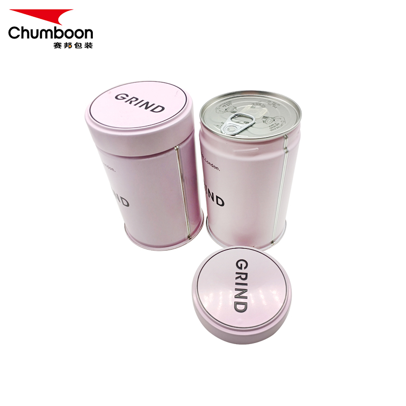 Round Airtight Printing Metal Tin Box