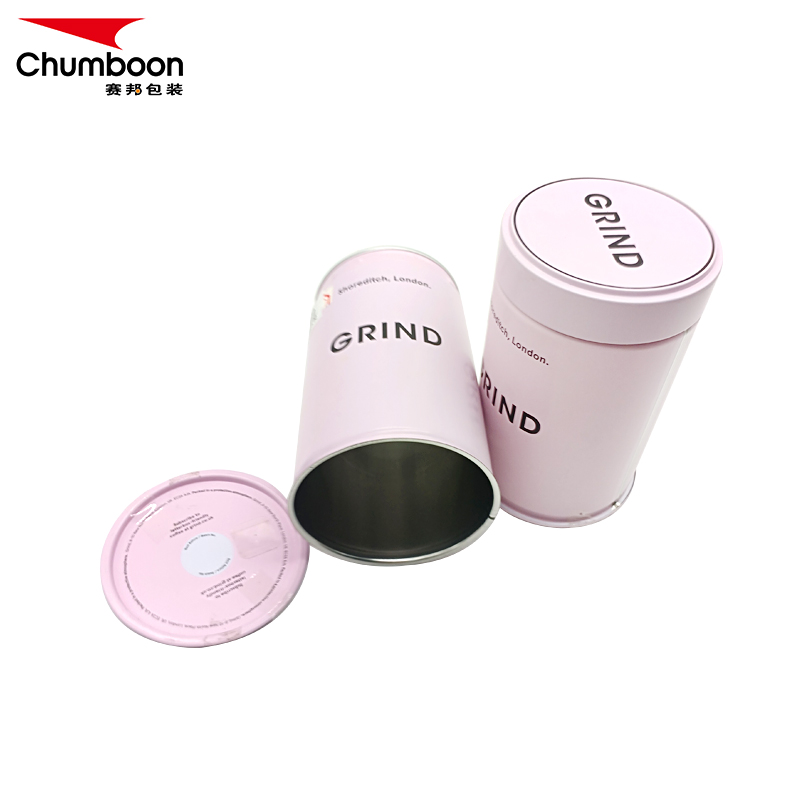 Round Airtight Printing Metal Tin Box