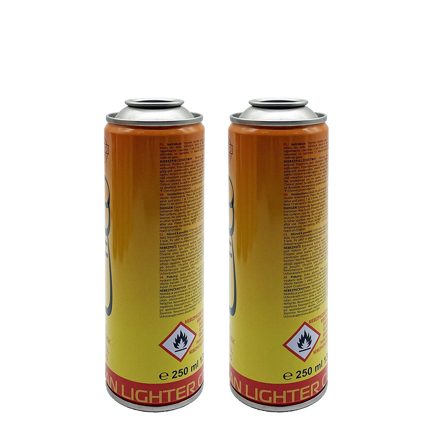 52x195mm Round Shape Hair Care Spray Filled Aerosol Metal Package