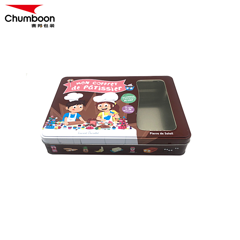 Supply Square Biscuit Tin Box With Window On The Body Wholesale Factory -  Chumboon Metal Packaging Corporation